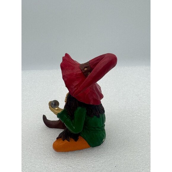 Vintage Steve Tunturi Whittlers Workshop Gnome Holding Crystal Ball Hand Carved - Picture 6 of 10
